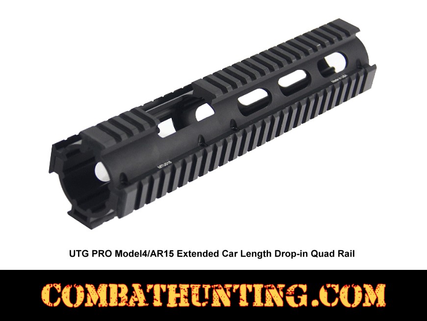 AR-15 Drop-In Quad Rail Extended Carbine Length Handguard style=