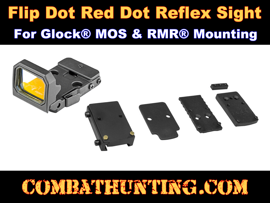 thumbnail image 2 of FlipDot Folding Red Dot Sight With RMR & Glock Dovetail Mount - 1x22mm 2 of 3