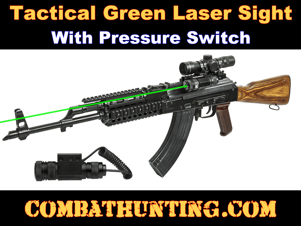Tactical Green Laser Sight With Weaver & Base Pressure Switch style=