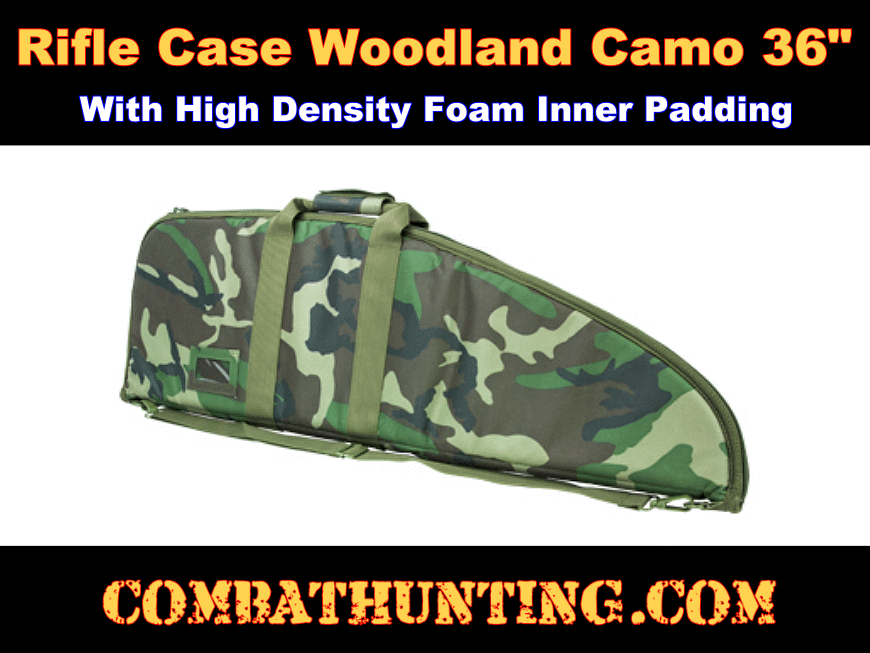 Tactical Soft Gun Case Woodland Camo 36