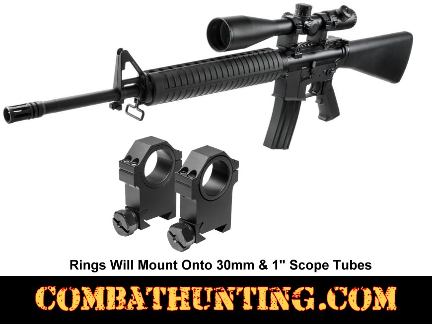 High Profile Scope Rings 30 mm 1
