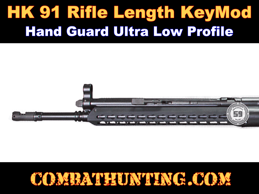 HK 91 Rifle Length Keymod Handguard Rail style=