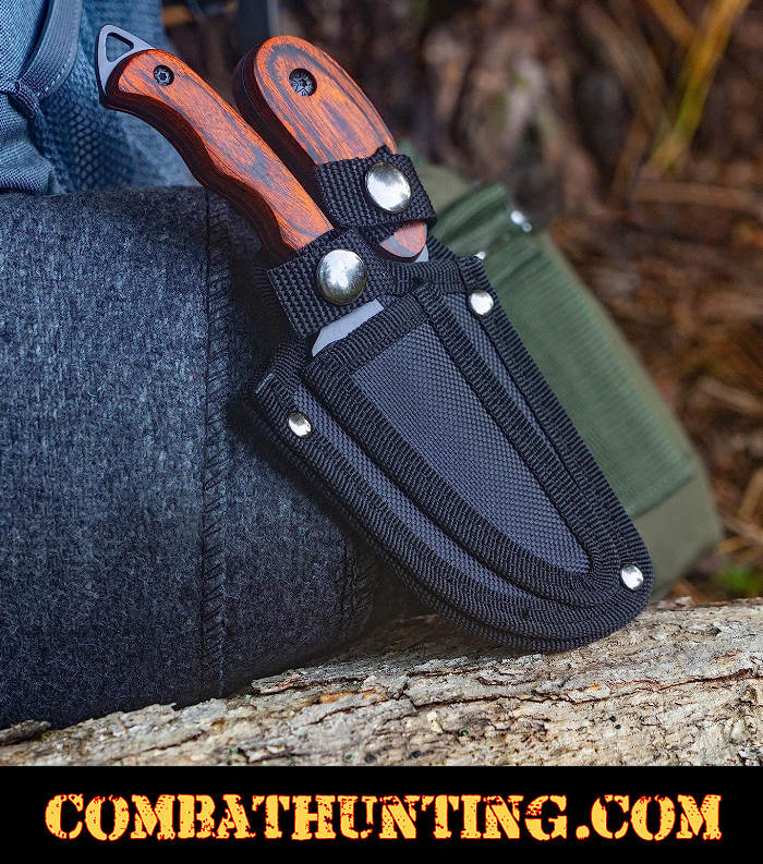 Fixed Blade Hunting Knife Set style=