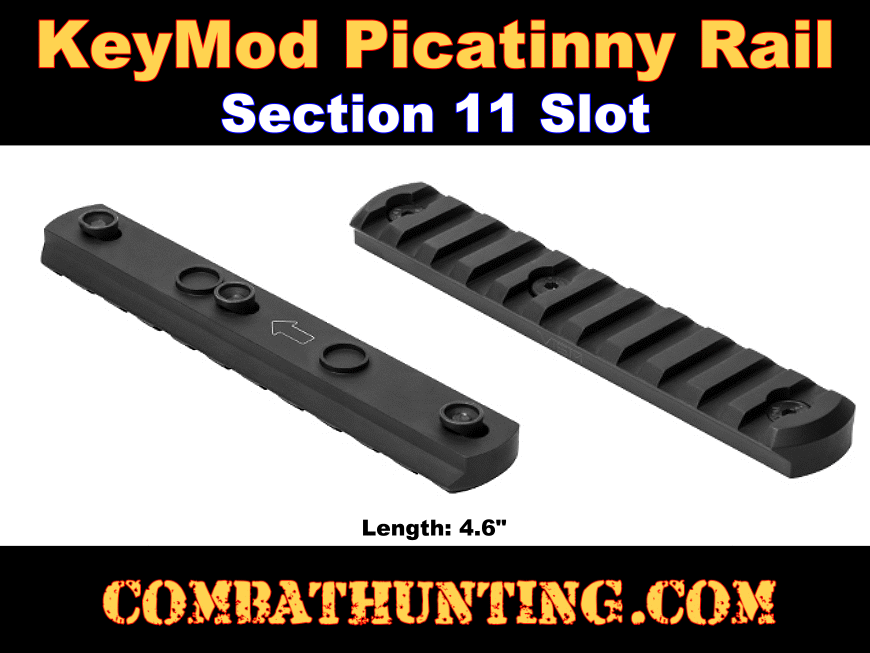Keymod Picatinny Rail Section 11 Slot Rail style=