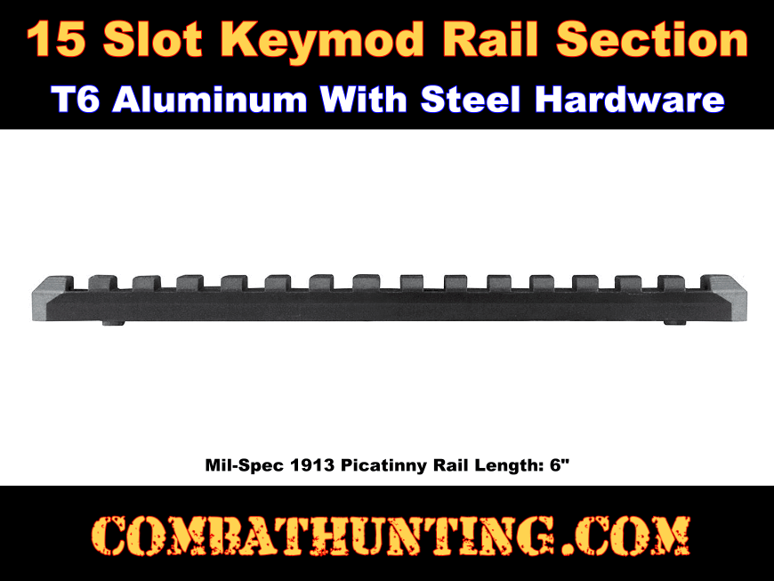 Keymod Picatinny Rail Section 15 Slot style=