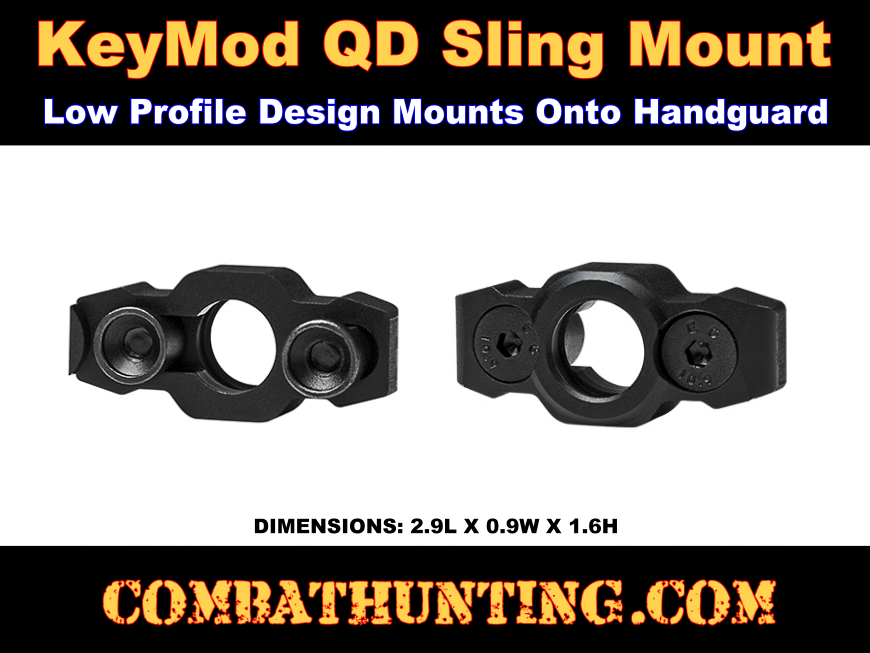NcStar VMKMQSM Vism Black Keymod Quick Detachable Sling & Swivel Gun Mount