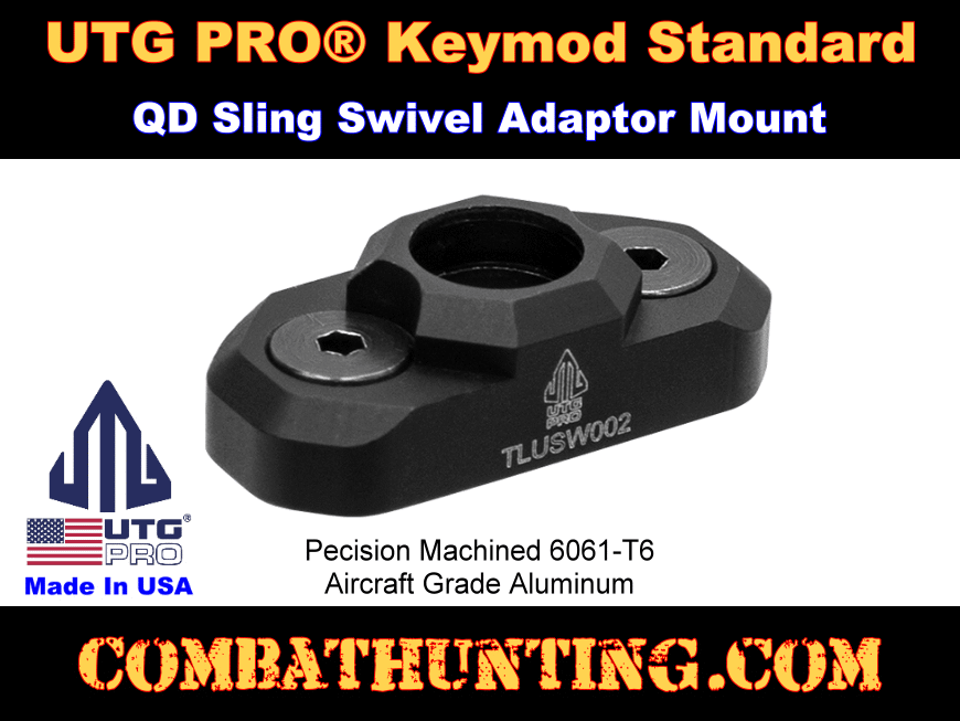 UTG PRO Keymod Standard QD Sling Swivel Adaptor Mount style=