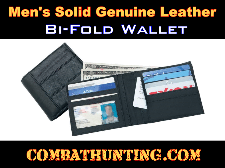 LULWAL51 Men's Leather Wallet Bifold - Leather Goods