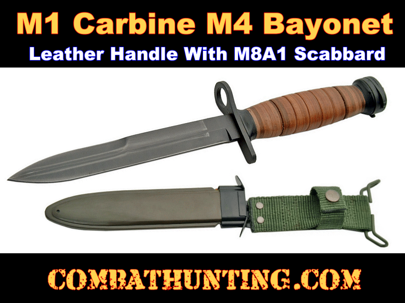 M1 M2 Carbine .30 Cal M4 Bayonet 1944 style=