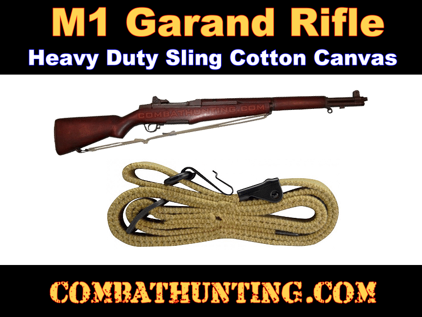 M1 Garand Web Sling Cotton Olive Drab style.