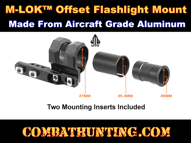 Leapers UTG M-LOK Offset Flashlight Ring Mount Low Profile style=