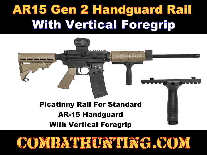 AR15 A2 Handguard Rail & Vertical Foregrip style=