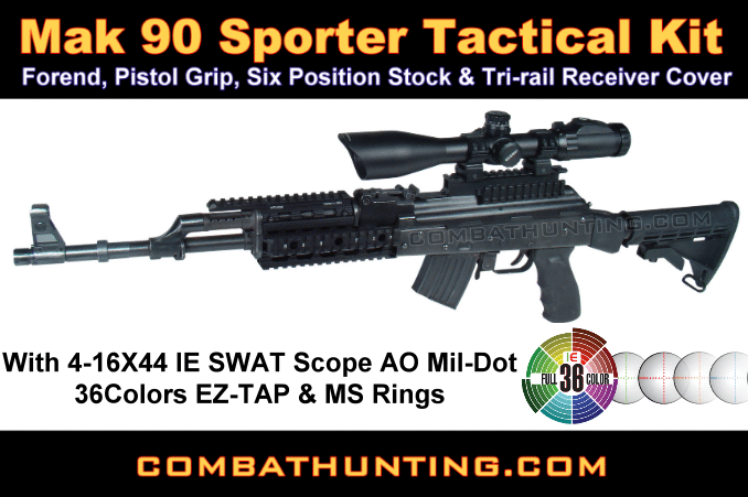 AK47 Mak 90 Tactical Sniper Sporter Kit With Scope Mount style=