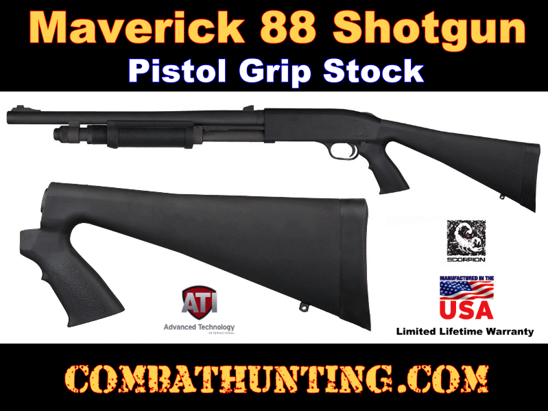 Maverick 88 Shotgun Pistol Grip Buttstock ATI style=