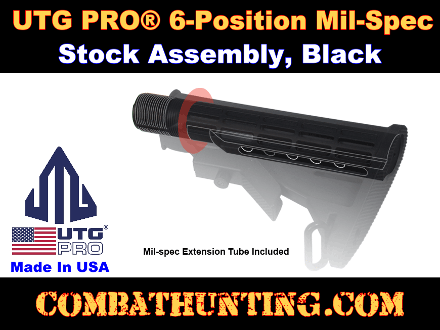 UTG PRO 6-Position Mil-Spec Stock Assembly style=
