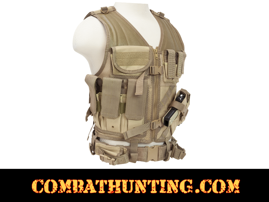 Ncstar Military Tactical Vest Coyote/Tan  style=