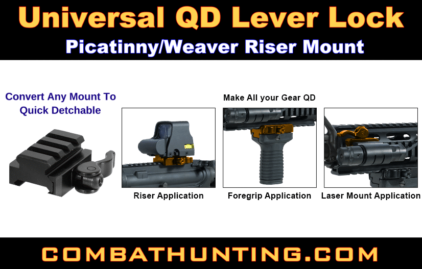 Riser Mount 3 Slot Universal QD Lever Lock style=