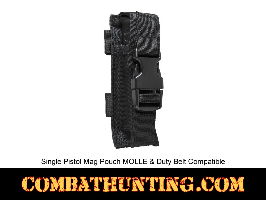 Single Pistol Mag Pouch MOLLE & Duty Belt Compatible style=