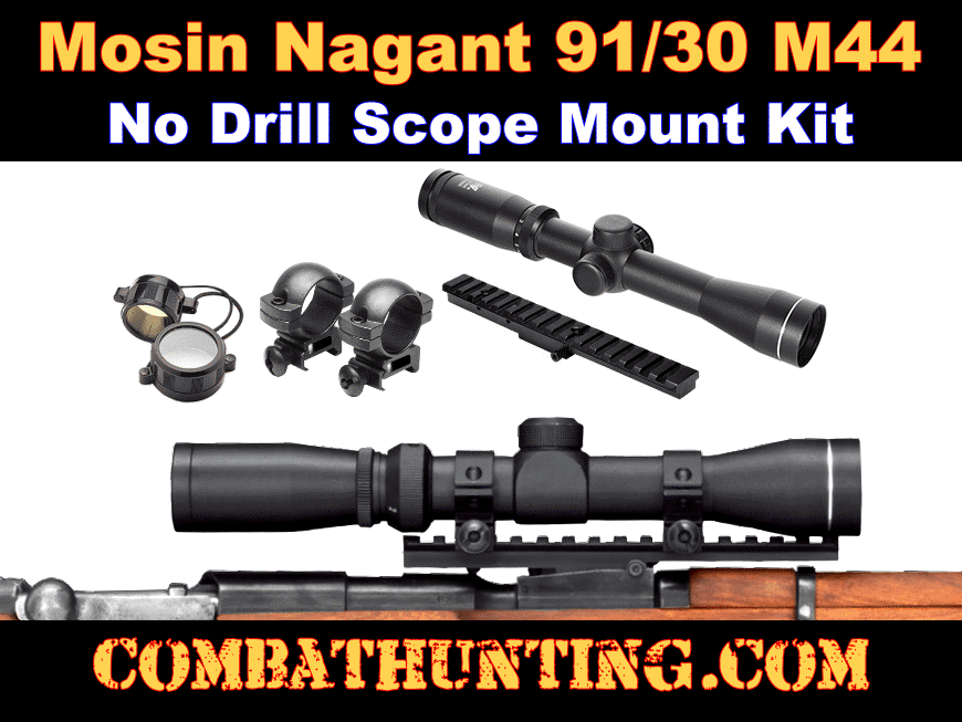 Mosin Nagant Scout Scope Kit Illuminated No Drill Mount style=