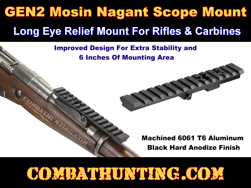 Mosin Nagant Scope Mount No Drill For 91/30, M44, M38, T53 style=