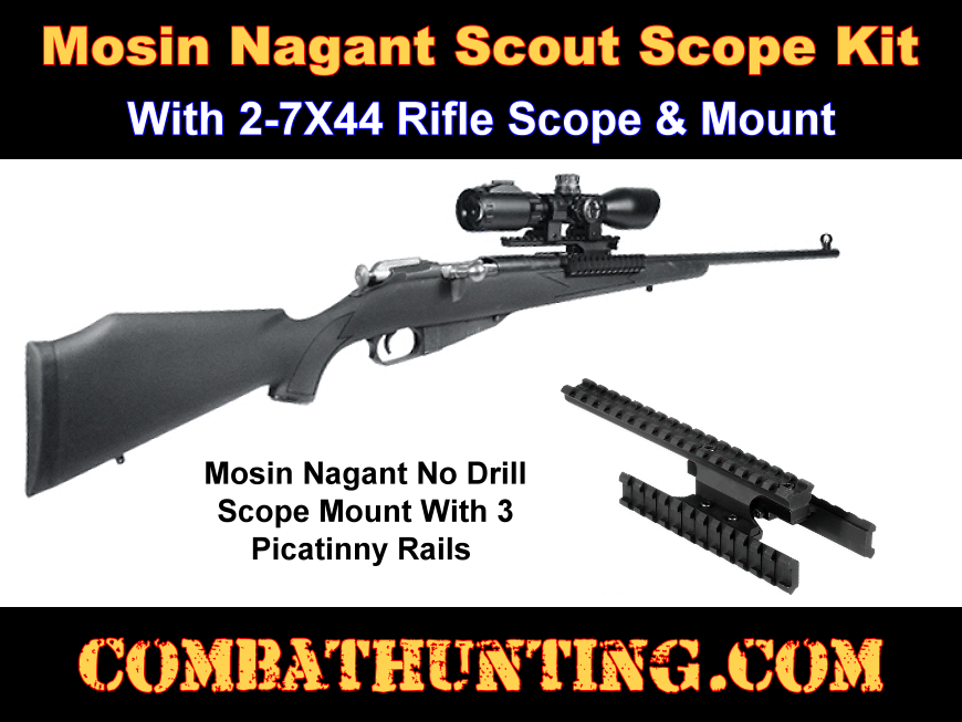 Mosin Nagant Scout Scope & No Drill Scope Mount style=