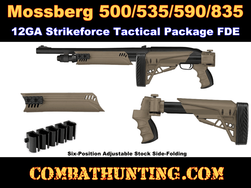 Mossberg 500/535/590/835 Folding Stock and Forend In FDE style=