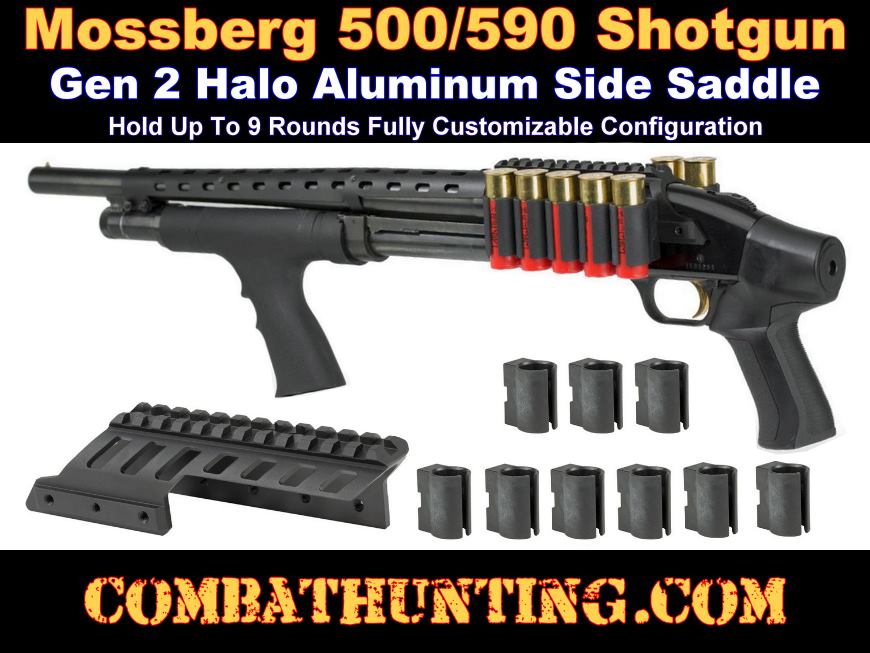 Mossberg 500 590 Side Saddle Shotshell Holder 12GA style=