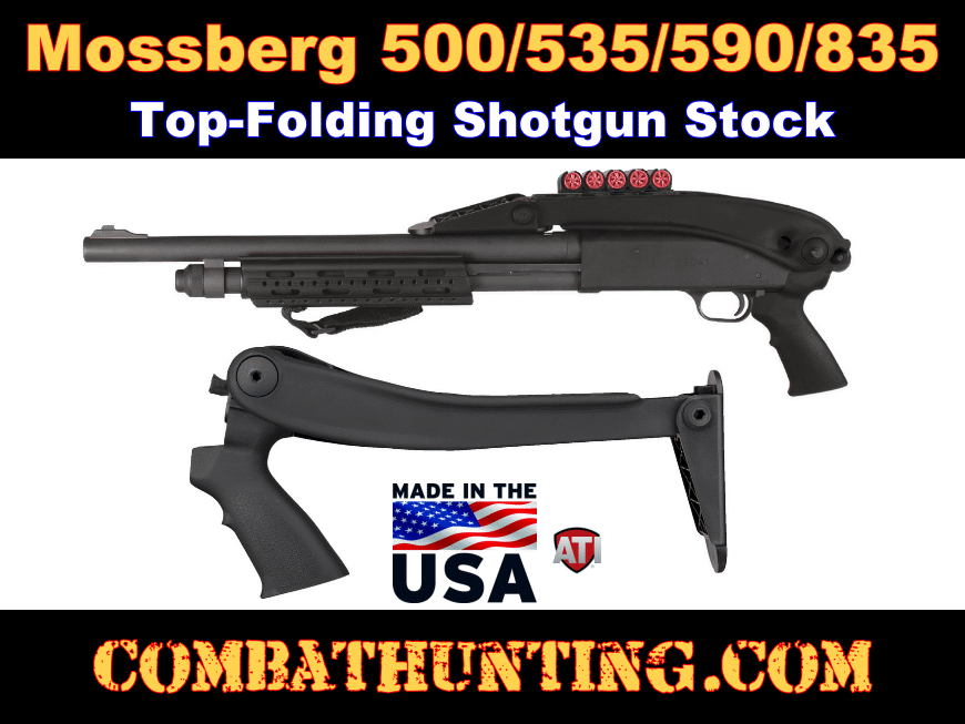 ATI Pistol Grip TOP FOLDING Stock Heat Shield Mossberg 500 Shotgun 590 835 