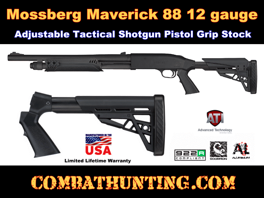 ATI Mossberg Maverick 88 Pistol Grip Stock Shotforce Adjustable TactLite style=