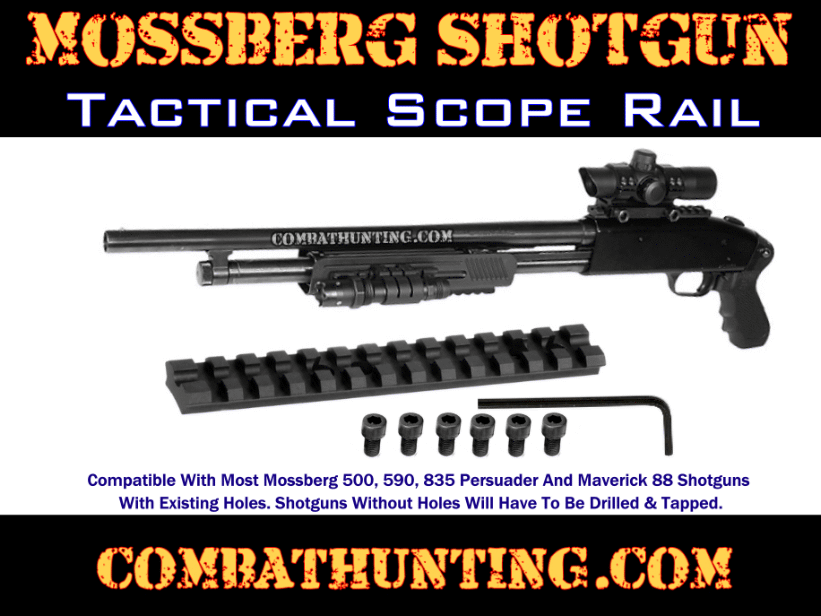 Mossberg 500 Series Shotgun Scope Mount Rail style=