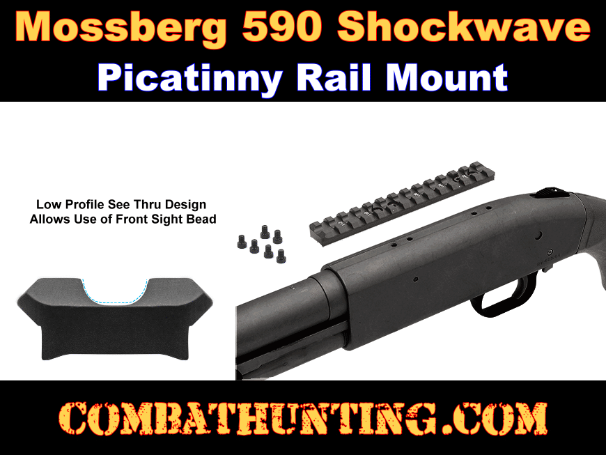 Mossberg 590 Shockwave Shotgun Picatinny Rail Mount style=