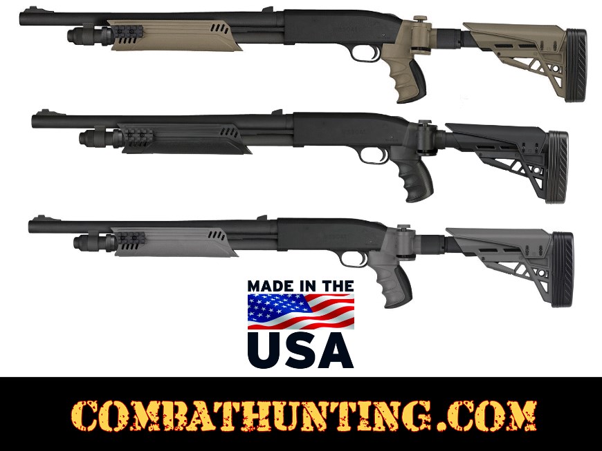 Mossberg 500/535/590/835 Folding Stock and Forend In Destroyer Gray style=