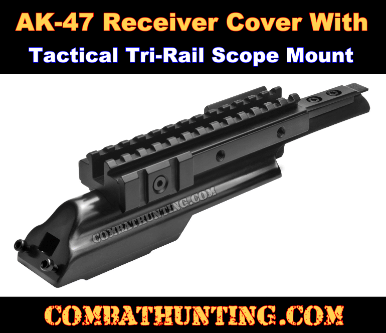 AK47 MAK 90 Tri Rail Receiver Cover Deluxe Scope Mount style=