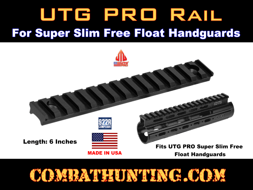 UTG PRO Rail For Super Slim Free Float Handguards 15 Slot style=