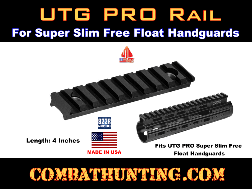 UTG PRO Rail For Super Slim Free Float Handguards 10 Slot style=
