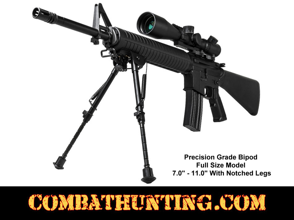 NcStar Precision Grade Rifle Bipod Full Size 7 to 11 inches 3 Adaptors style=