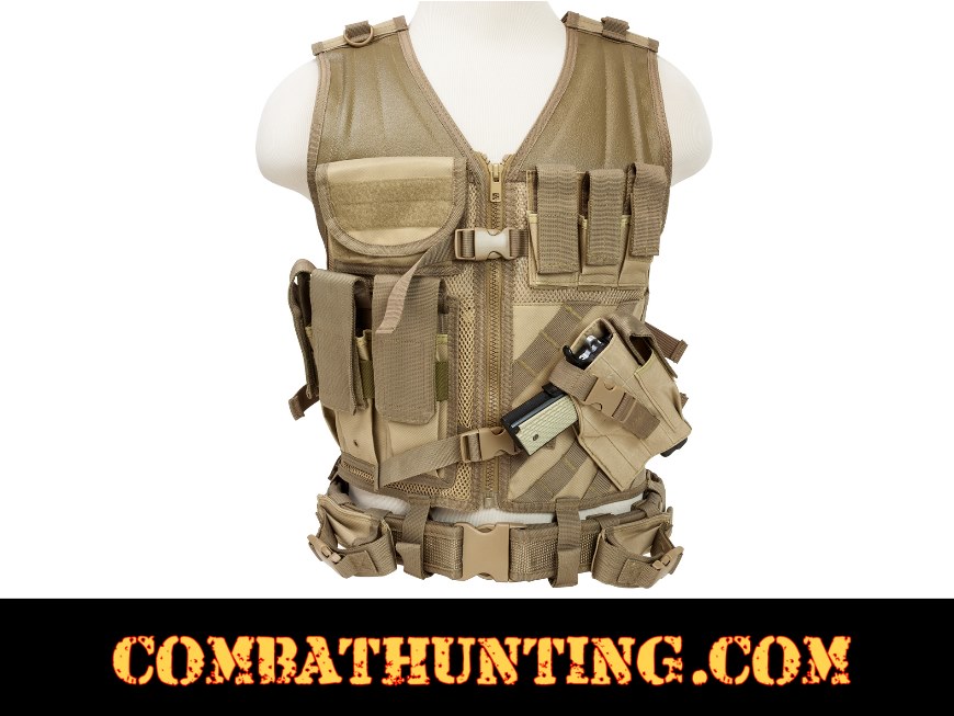 Ncstar Military Tan Tactical Vest 2X style=