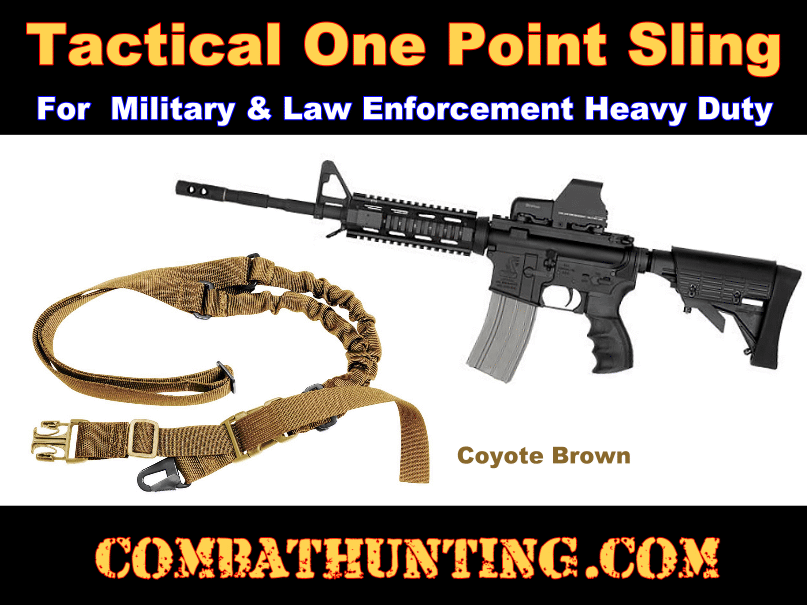 COYOTE TAN NEW Tactical Assault Rifle Adjustable Single Point Weapon Sling 