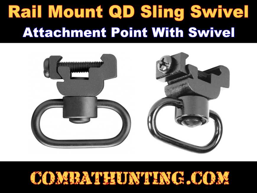 Sling Swivel Picatinny Rail Mount Aluminum Quick Detach Button Weaver QD 