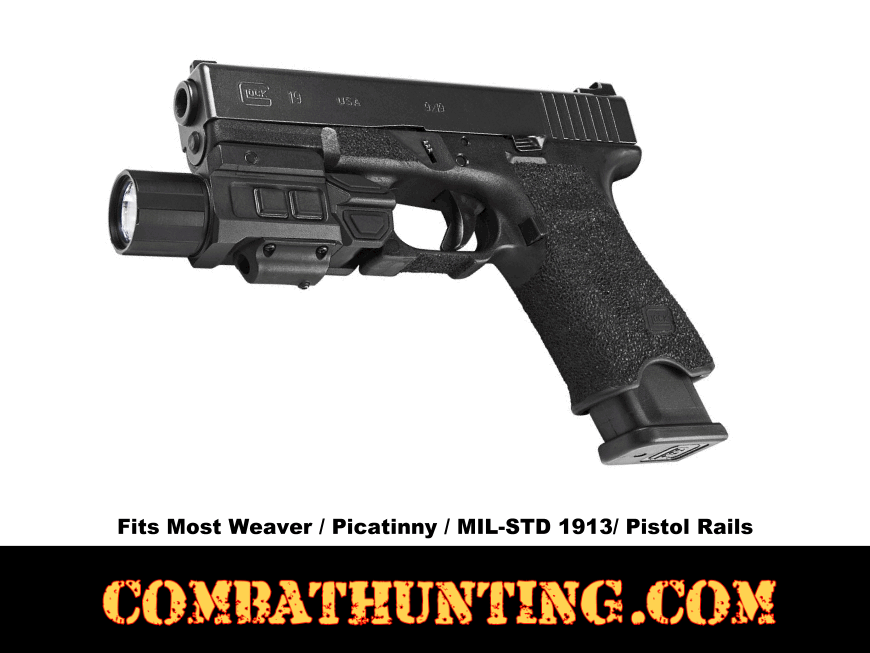 Pistol Flashlight Laser Combo With Strobe style=
