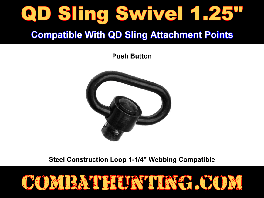 QD Sling Swivel Black 1.25