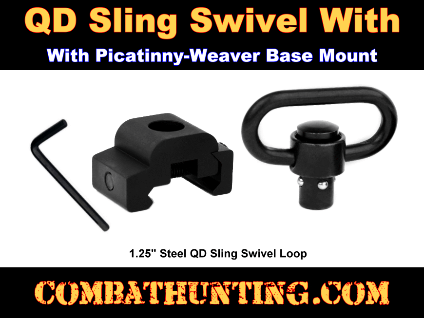 Rail Mount Sling Adapter With Quick Detach Sling Swivel style=