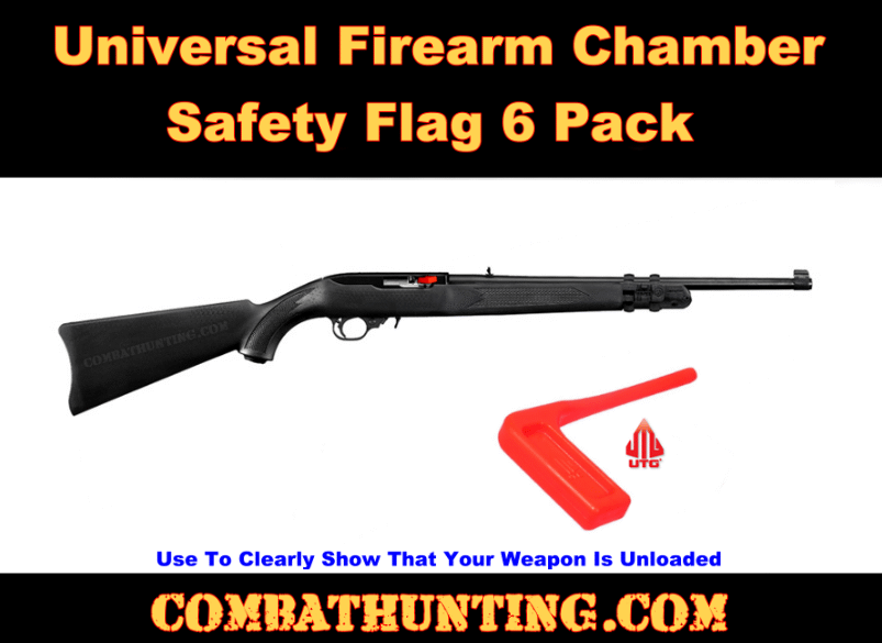UTG Tactical 6PCs Universal Firearm Chamber Safety Flag Rifle Shotgun Caliber 