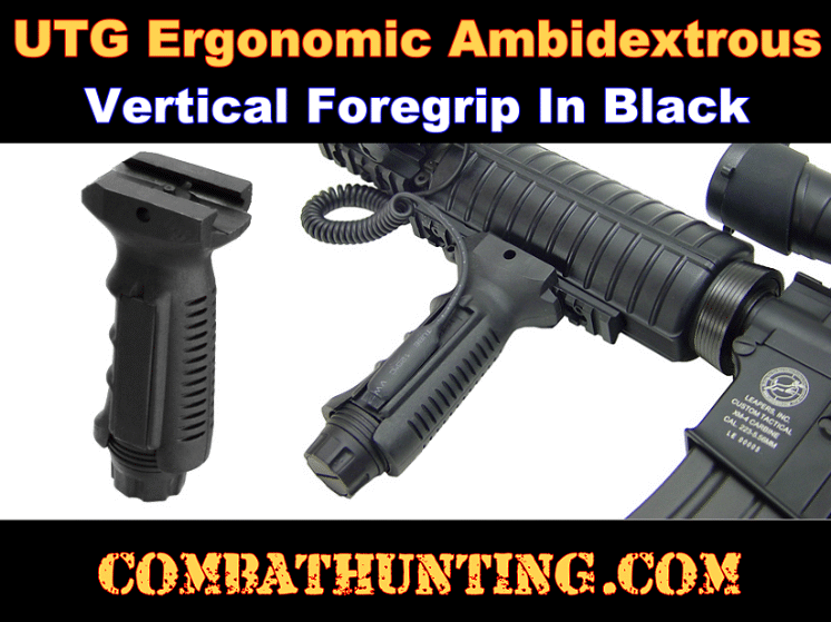 UTG Vertical Foregrip Ergonomic Ambidextrous Grip style=