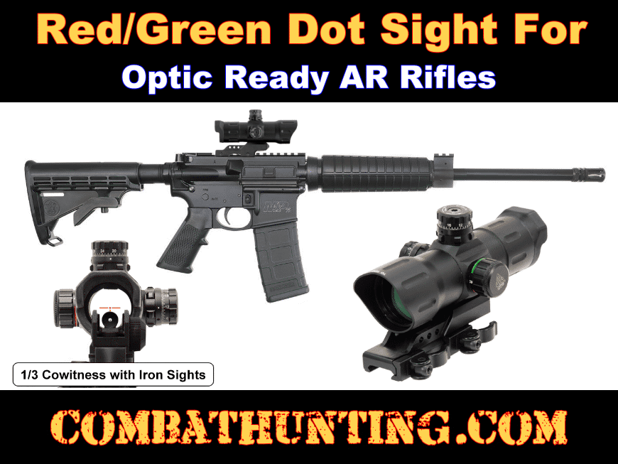 AR15 Red/Green Dot Sight For Optics Ready AR Rifles style=