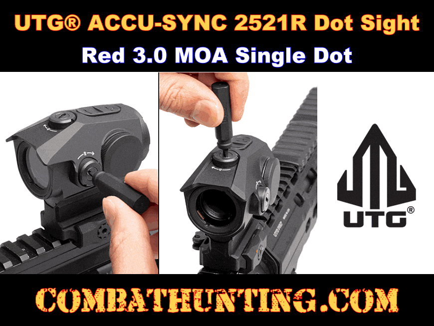 UTG® ACCU-SYNC 2521R Dot Sight, Red 3.0 MOA Single Dot style=