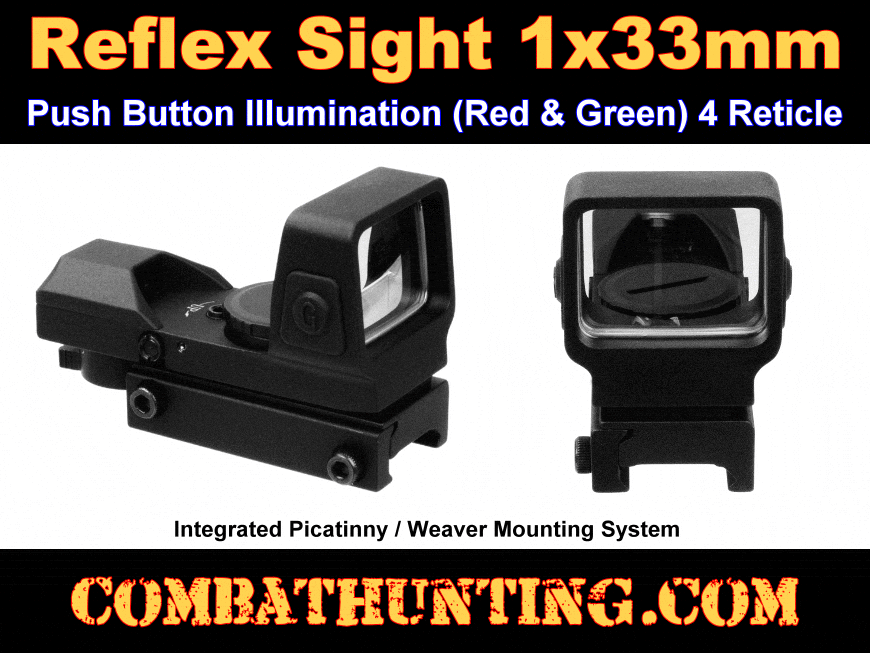 Reflex Sight 1x33mm Red & Green Illumination style=