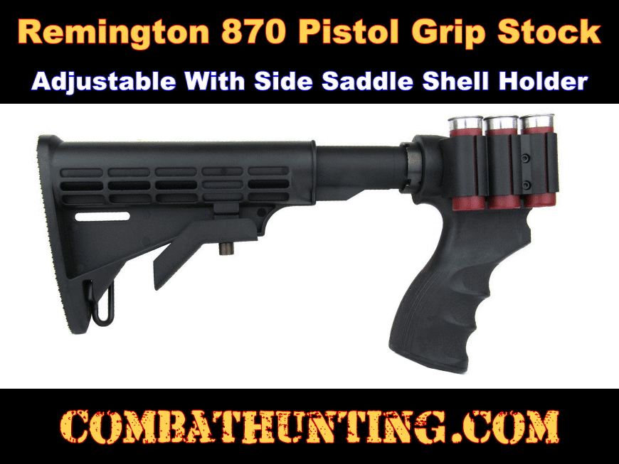 Remington 870 Pistol Grip Stock & Side Saddle Shell Holder style=