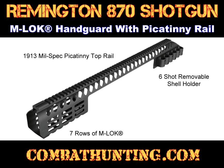 Remington 870 Picatinny Rail System With M-Lok Handguard style=
