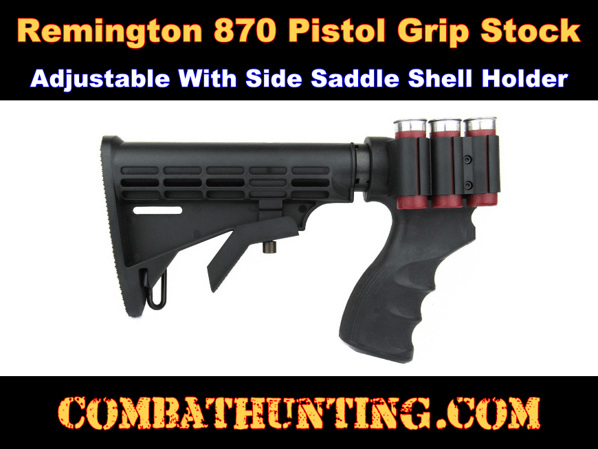 Remington 870 Pistol Grip Stock & Side Saddle Shell Holder style=
